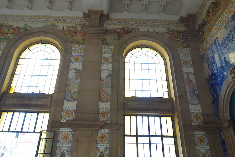 Porto São Bento Railway Station Portuguese Blue Azulejos Ceramic Tile Mosaic Art Portugal