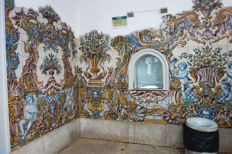 Sintra Train Station Portuguese Blue Azulejos Ceramic Tile Mosaic Art Portugal