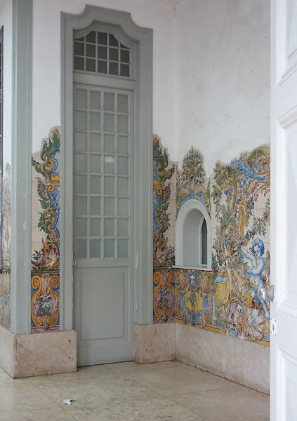 Sintra Train Station Portuguese Blue Azulejos Ceramic Tile Mosaic Art Portugal