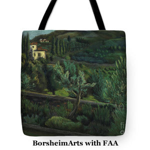 Borsheim Landscape drawing on Tote Bag Fine Art America store