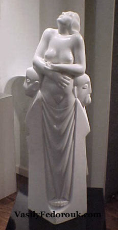 Birth of Beauty Marble Figure Sculpture by Vasily Fedorouk