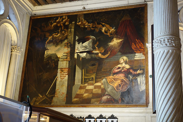 Tintoretto and son Annunciation Painting Scuola di San Rocco Venice Italy