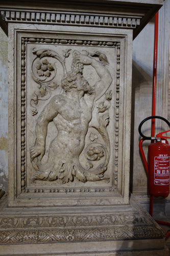 Marble Sculpted Column Bas-Relief Carving La Grande Scuola di San Rocco, Venice