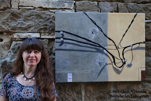 Grisignano in Istria Croatia Art made in 6 hours for art competition Kelly Borsheim artist