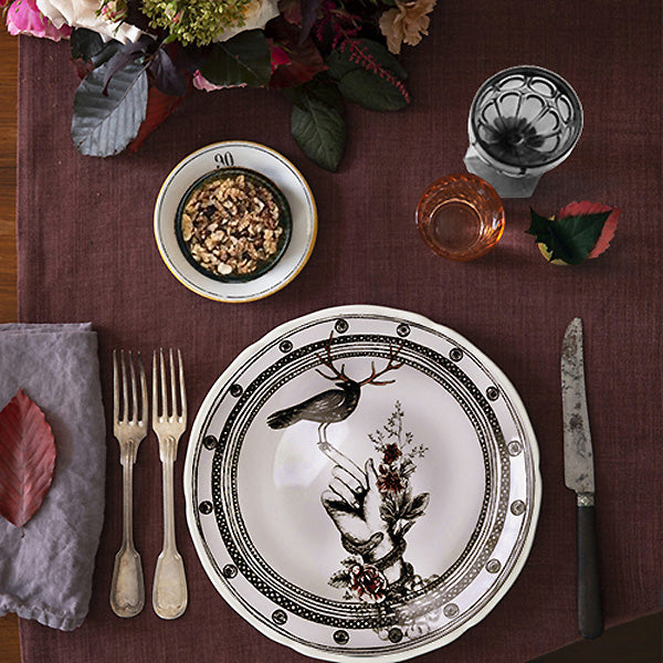 Designer plate Bird on the Hand collector elegance for fun dining by Dragana Adamov