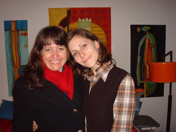 2010 Kelly and Dragana at her painting exhibit at La Dolce Vita in Florence, Italy