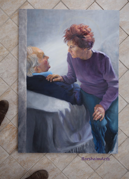 Finished painting:  Portrait of a Loving Caretaker in Umago, Croazia