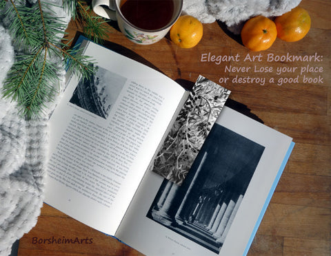 Cozy on up with your favorite book and tea and then save your place with art bookmarks that you print and use yourself.  So convenient!