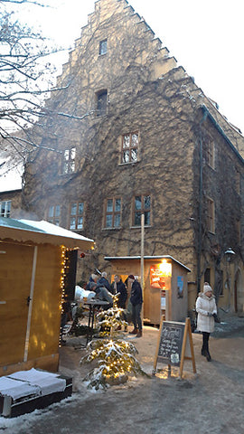 One charm of the Fuggerei neighborhood was the tree covered buildings