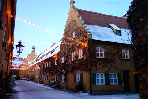 charm and functionality (see the stair steps up to the roof built in?) of the Fuggerei, affordable housing