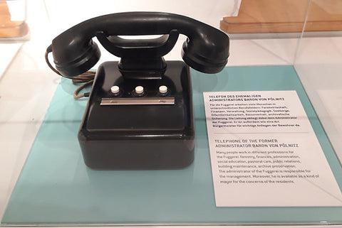 Telephone of former administrator of the Fuggerei in Augsburg Bavaria