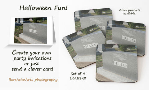 create your own Halloween party invitations or home decor with this photo printed on many things, offered by BorsheimArts