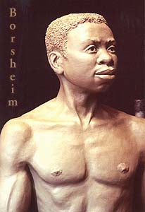 Face and Chest Clay Original Figure Before Bronze Casting of Reginald