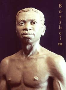 Face and chest view Clay Original Figure Before Bronze Casting of Reginald