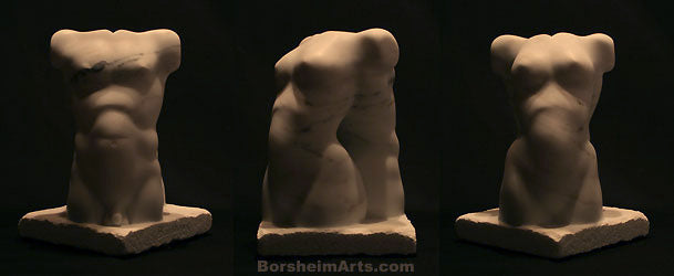 Stone Carving Back to Back Torso Contemporary Art Sculpture