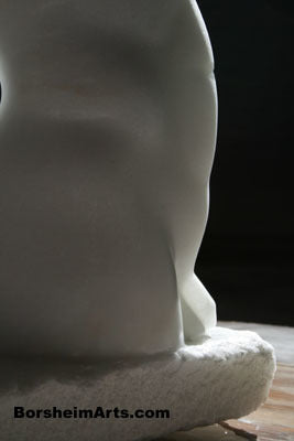 Stone Carving Back to Back Contemporary Art Detail of Marble