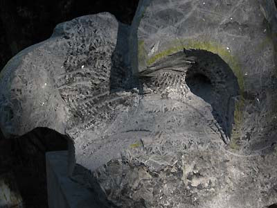 Carving in Progress Marks on Stone Encounter Manta Ray Sculpture Marble