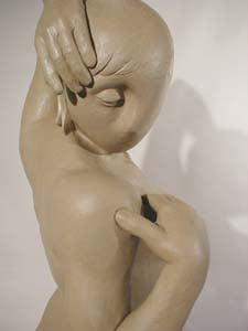 Second Face Female Figure Clay Original for Gemini Bronze Sculpture