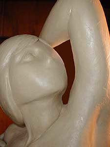 Face Female Figure Clay Original for Gemini Bronze Sculpture