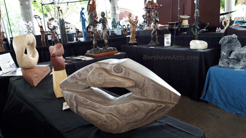 Art Exhibit Sculpture at the River Market Pelican Lips Little Rock Arkansas