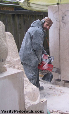 culpture in 3 pieces of dolomite as a commission for Architectonics in Seattle, Washington