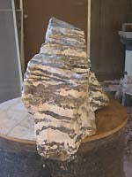 Zebra Marble Carving -Work in Process - The Raw Stone Organic Shape