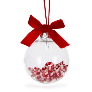 CANDY CANE FILLED BAUBLE HANGING