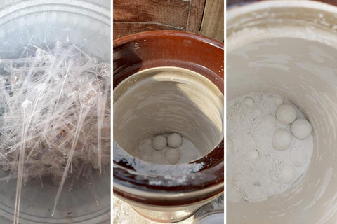 Waste glass being turned into ceramic glaze