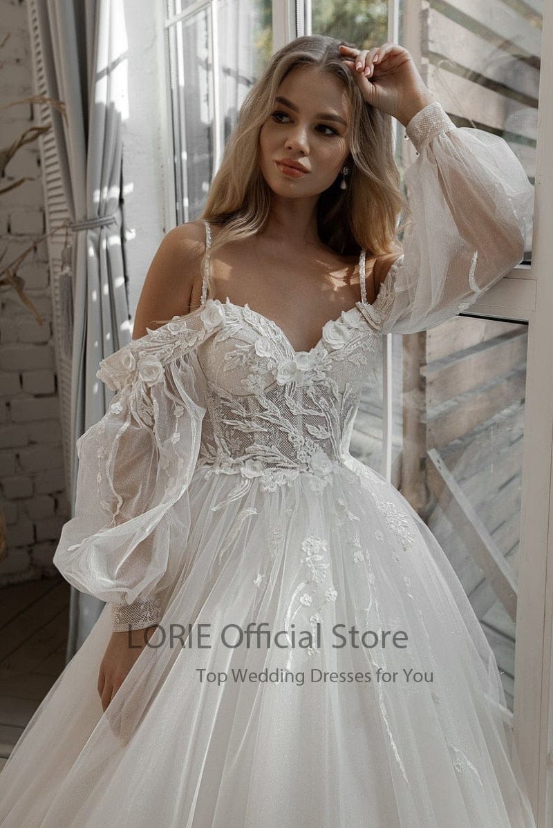 Sparkling sleeves wedding dress- PB160 by Pure - Olivia Louise Bridal