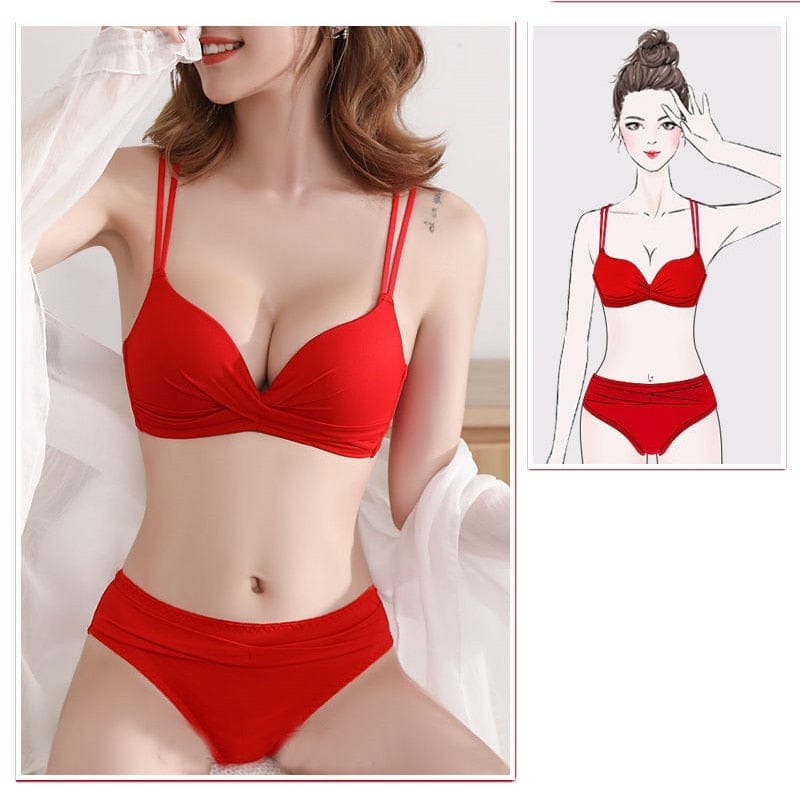 SJLS Sexy Push Up Bra Front Closure Solid Color Brassiere Wireless Bralette  Breast Seamless Bras for Women Underwear Plus Size 36-46 (Color : Front  Style 5-E, Cup Size : 100B) : 