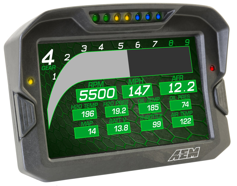 AEM CD-7 Non Logging Race Dash Carbon Fiber Digital Display (CAN Input Only)-Gauges-AEM-garagisticplus