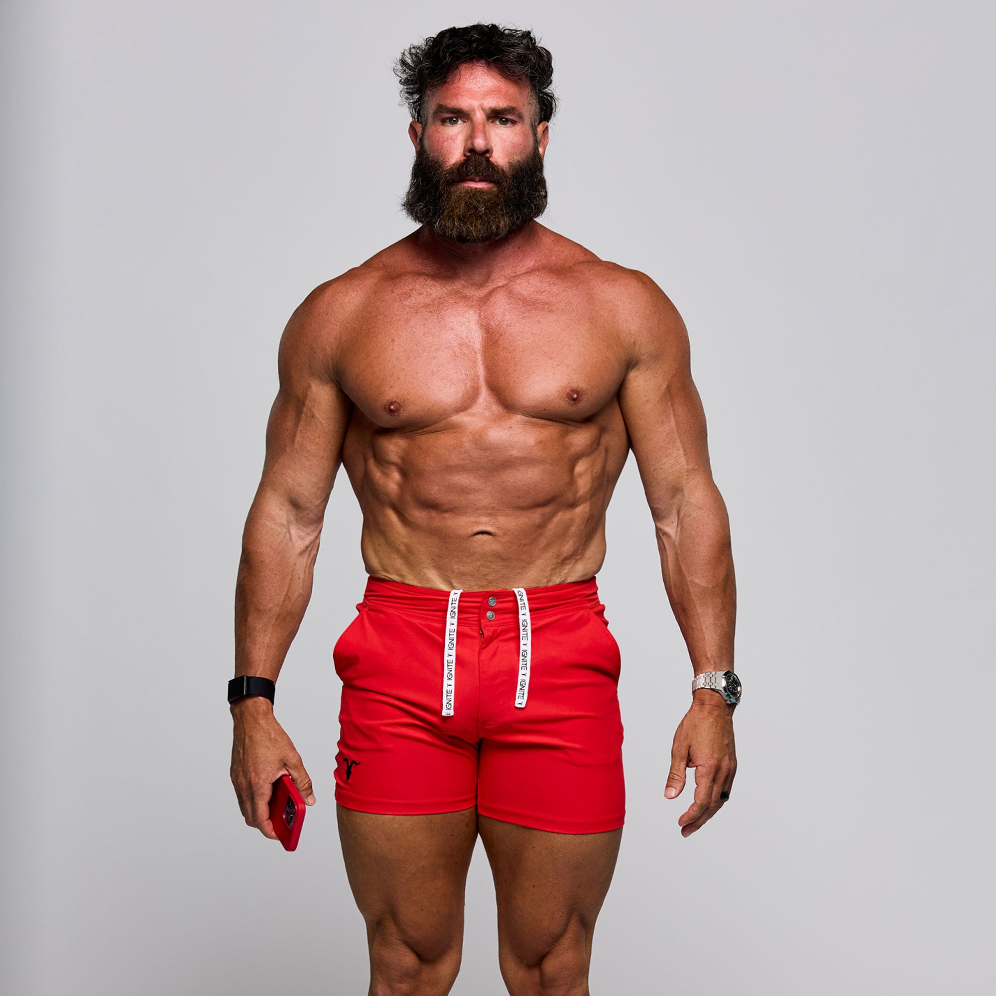 Workout Shorts- Red - IGNITE
