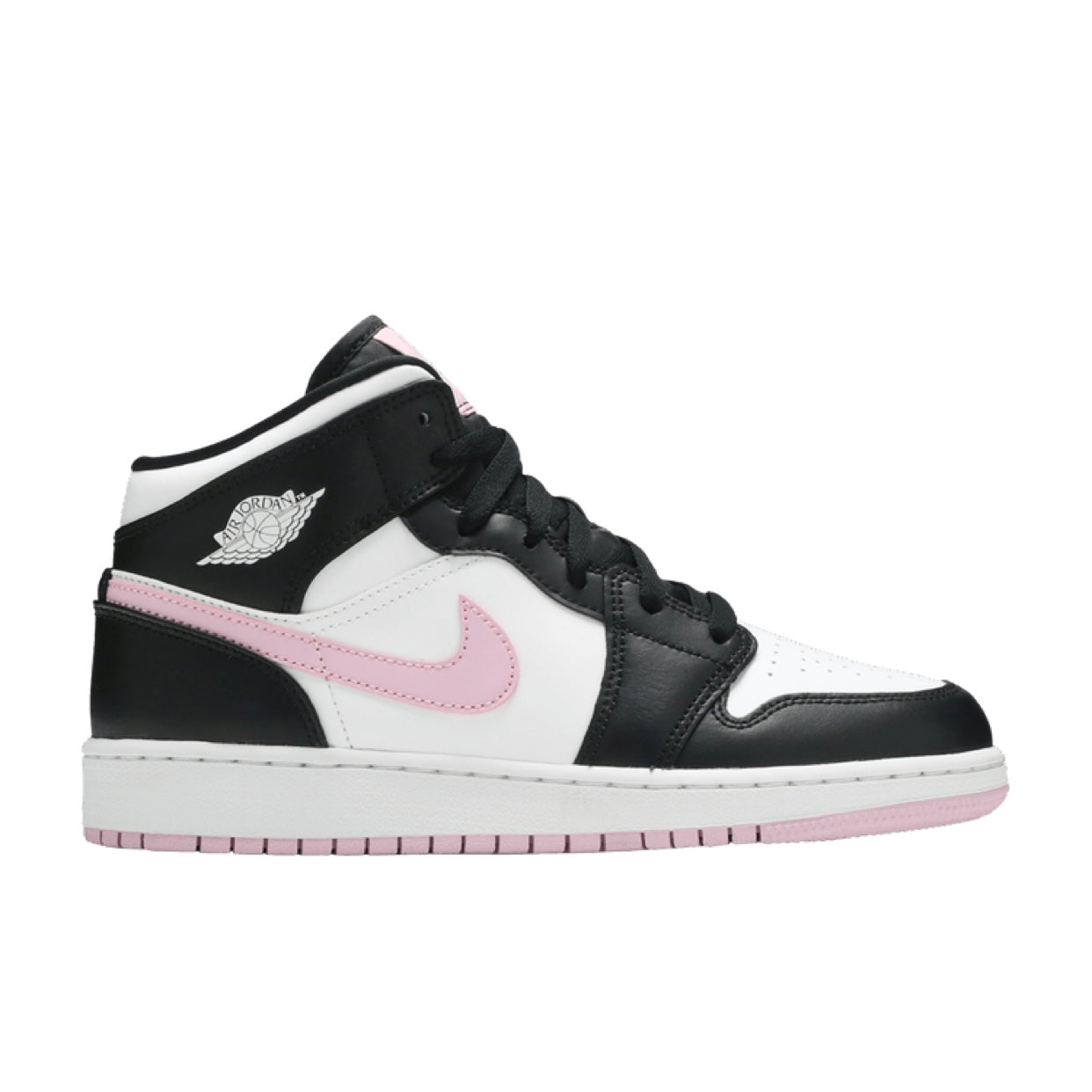 black white and pink air jordans