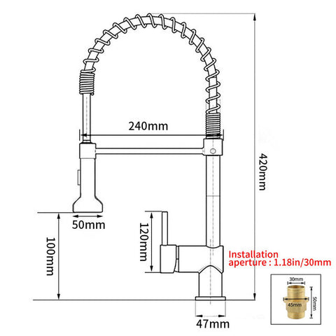 HydroBliss - Modern Spring Kitchen Faucet