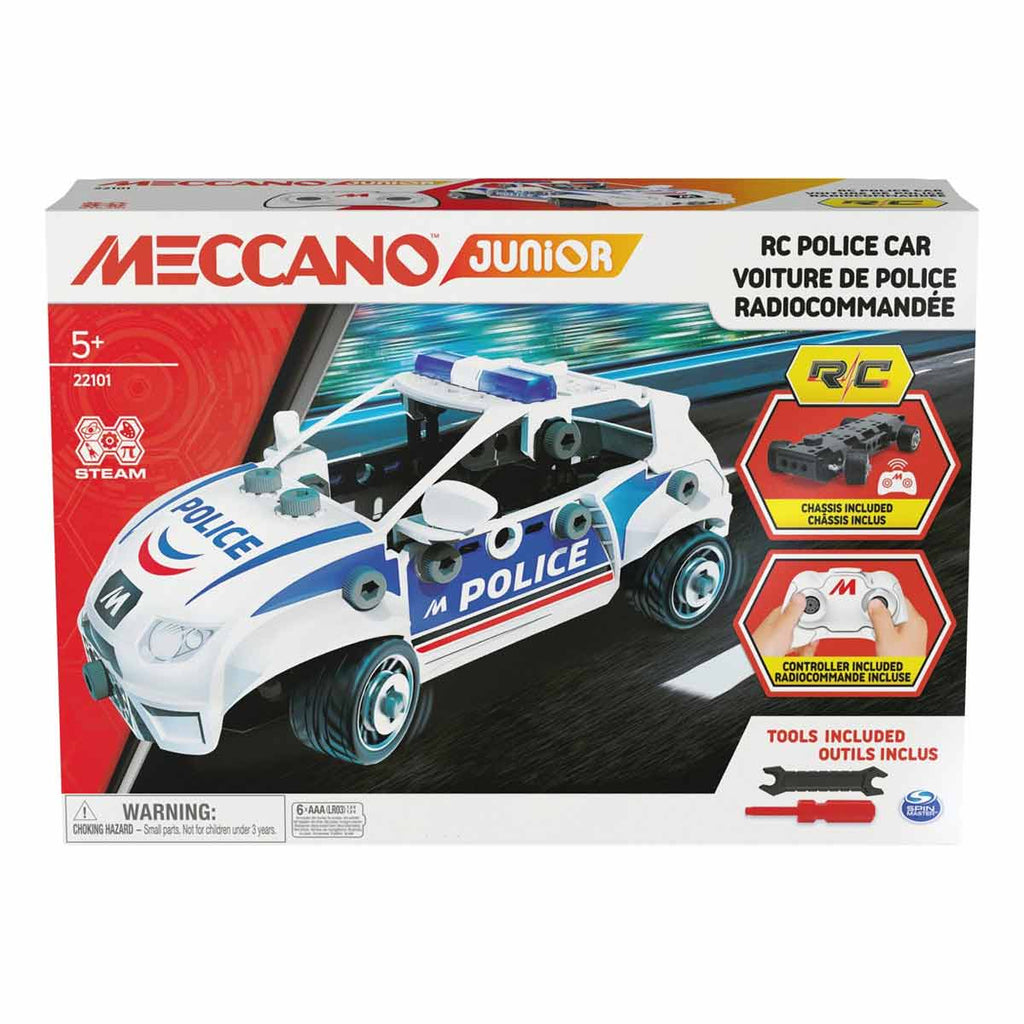 embotellamiento vendedor robot Meccano Junior Coche De Policía Rc Stem Model Set 22101 – Poly Juguetes