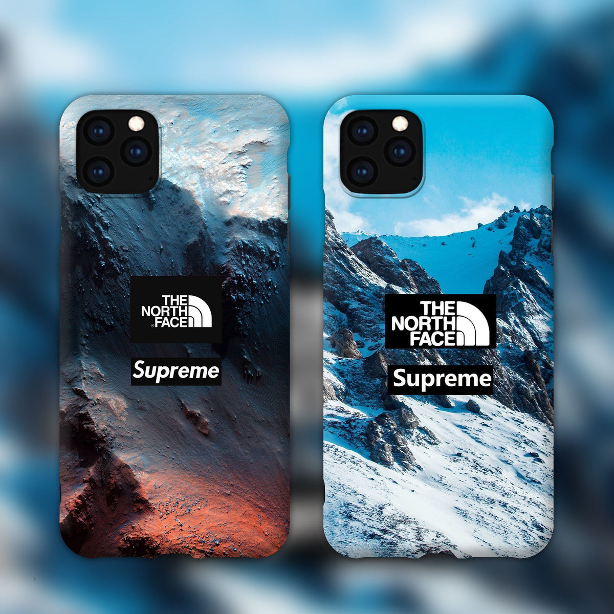 north face x supreme phone case