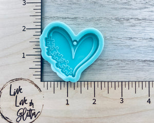 Heart 🧩 (Handmade) Silicone mold - LiveLove&Glitter