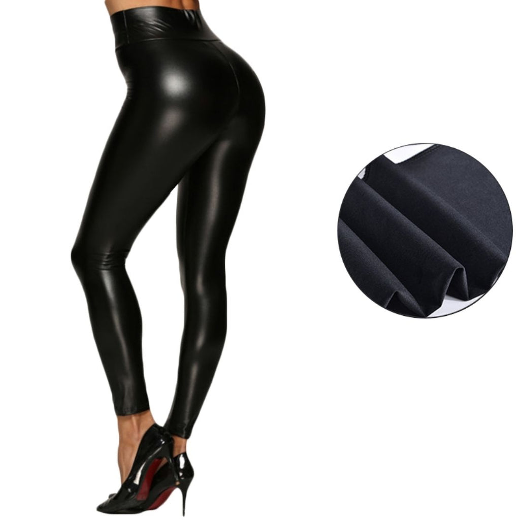 Black Faux Patent Leather Legging – Paukee