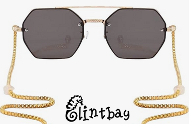 GLINTBAY Pince-nez Chains Temple Sunglasses Chain Eyewear Shades with Non-Slip Holds on Ears
