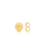 Gold Semi-Circle Stud Earrings