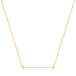 14 kt gold bar necklace