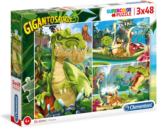 Clementoni - 25249 - Supercolor Puzzle - Gigantosaurus - 3X48 Pieces