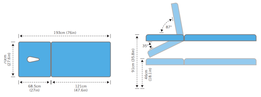 Examination Couch - 2 Section Electric