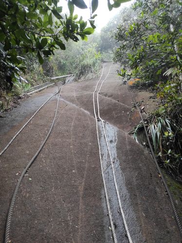 Gunung Ledang's steep rock slab climb. Photo by Khairul Luqman.