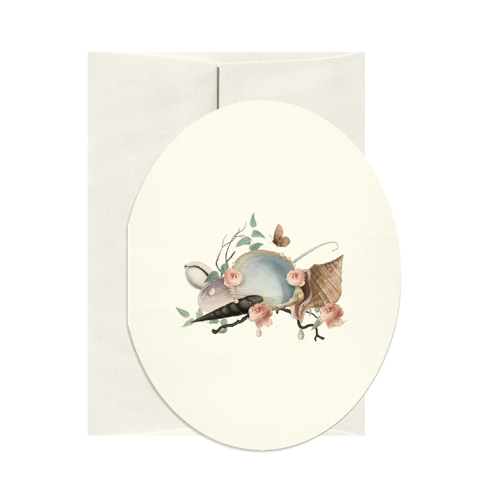 Pearls and Shells 2 Oval Card