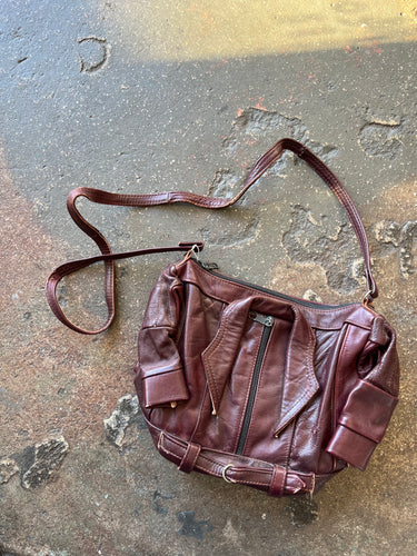 Y2K L.E.I denim and leopard shoulder purse → Hotbox Vintage