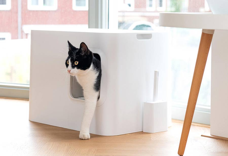 White Dome Cat Litter Box