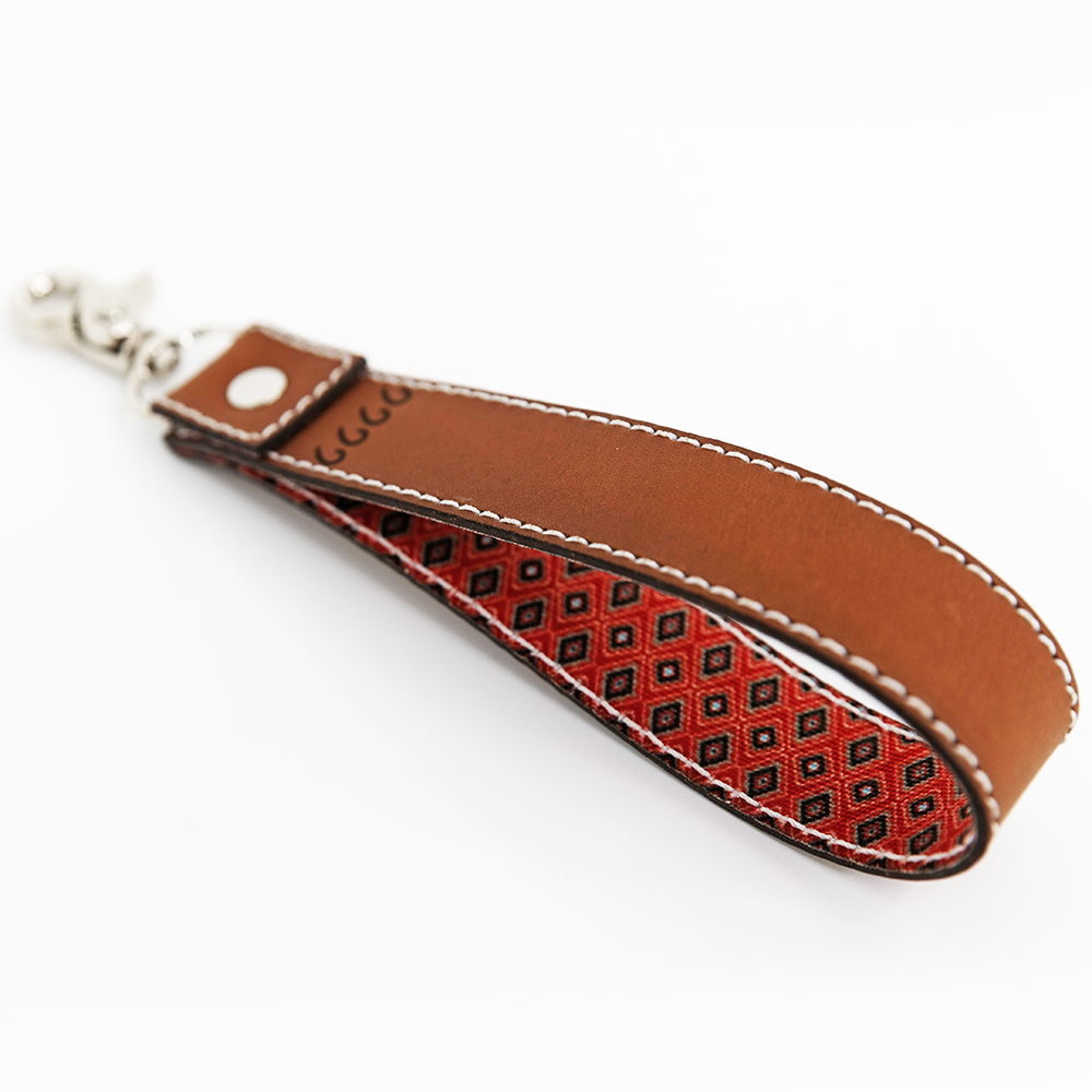 Leather Wristlet- Tribal