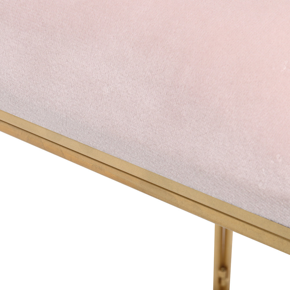Velvet Vanity Stool Chair Minimalist Makeup Dressing Table Stool Padded Leisure Chair
