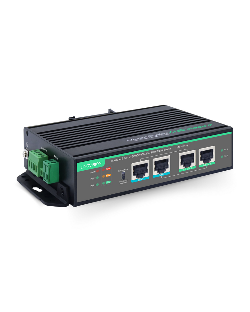 Industrial Gigabit PoE++ Injector - 90W - Ethernet Extender